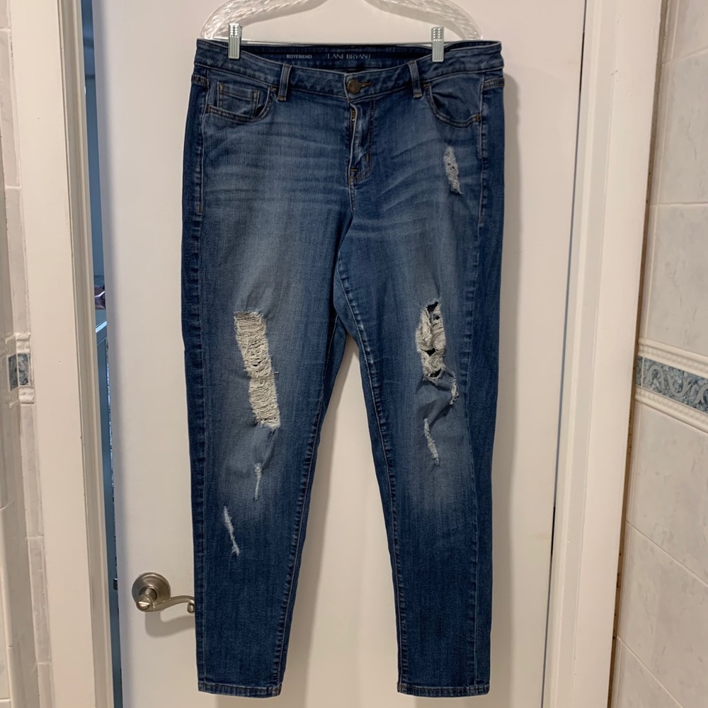 Lane Bryant Boyfriend Ripped Jeans